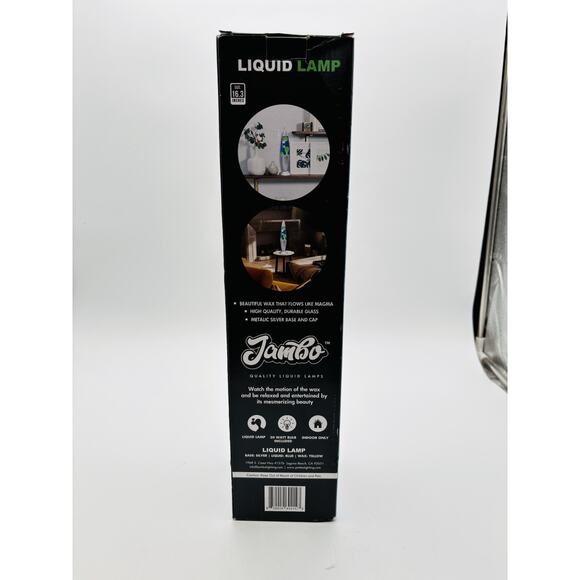 New JAMBO 16.3" Lava Liquid Lamp, Blue And Yellow. New. Cool Look! - Picture 4 of 11